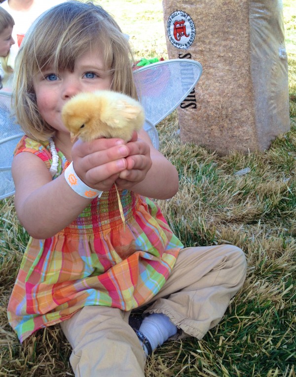 Abby with the Chick